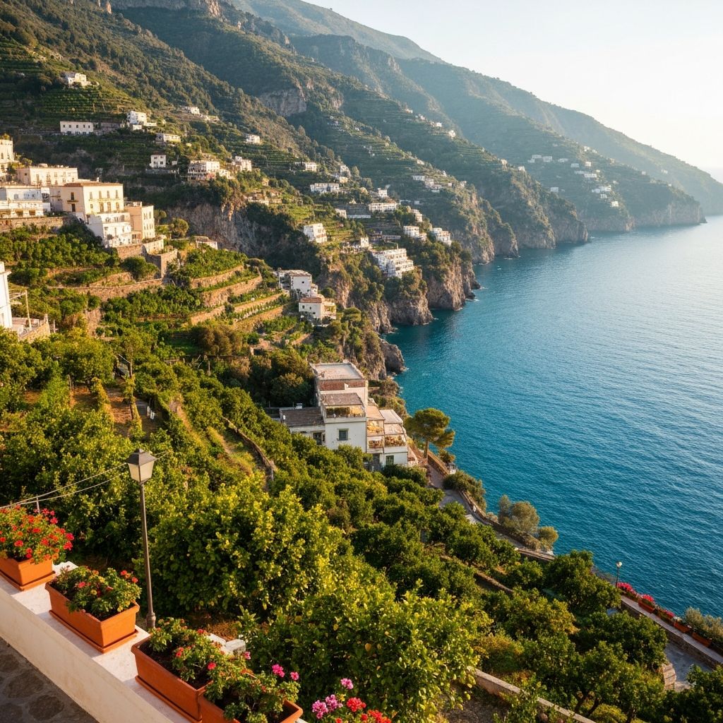 Costiera Amalfitana con limoneti sui terrazzamenti